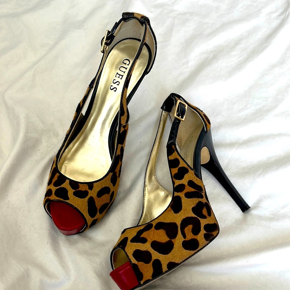 Guess 5 inch platform heels